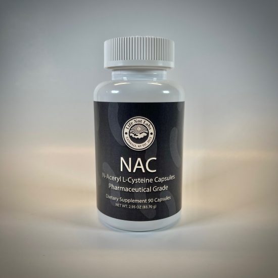 90 count, 800mg N-acetyl cysteine capsules made from veggies.