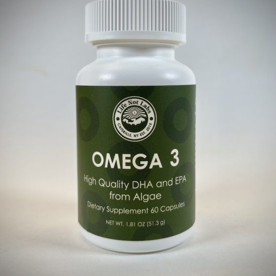 Bottle of our algae omega 3 oils. Direct from clean pure algae